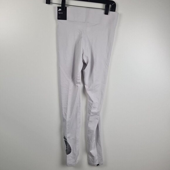 Nike Tight Fit Collant Leggings Women's Grey Running Gold Size S - Picture 6 of 8